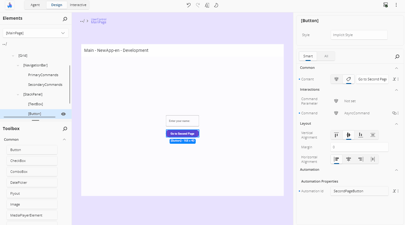 How to select a parent element on the Canvas