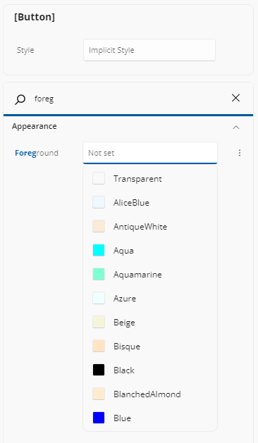 Properties TextField suggestions